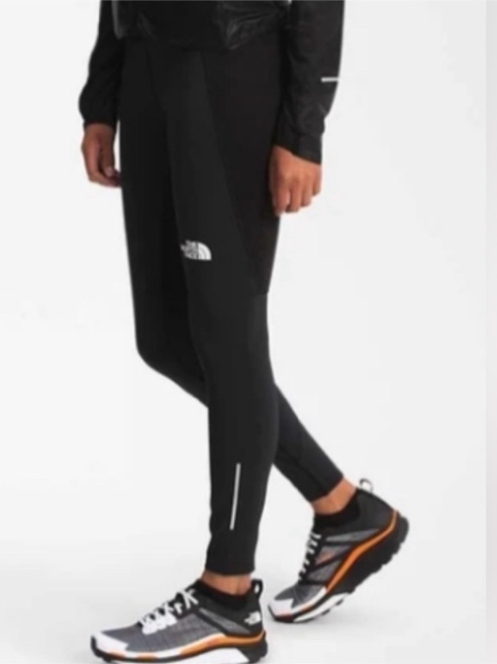 The North Face Black High-Rise Athletic Leggings with Reflective Accent